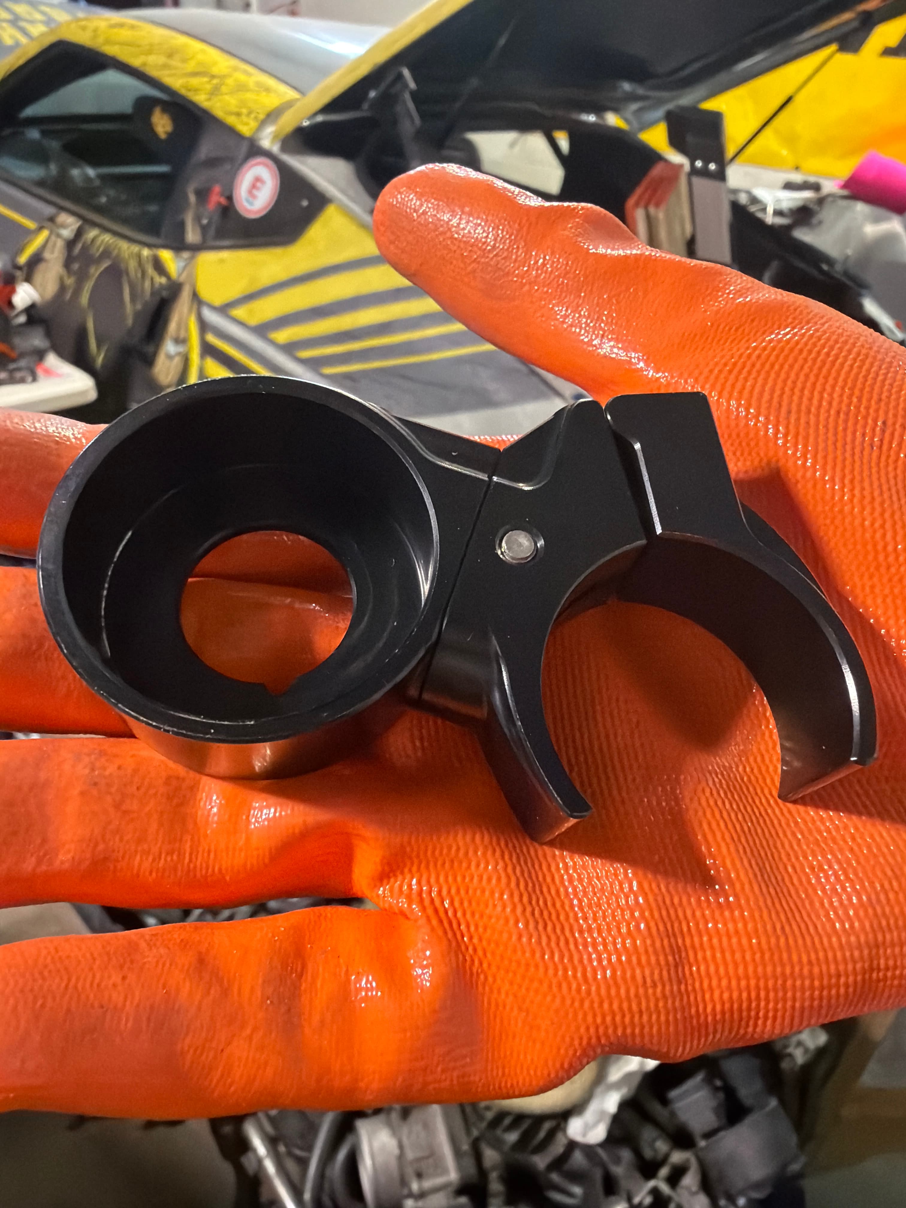 Billet aluminum coilover collar / spring perch clamp — universal 50–65mm body — photo 1 of 1