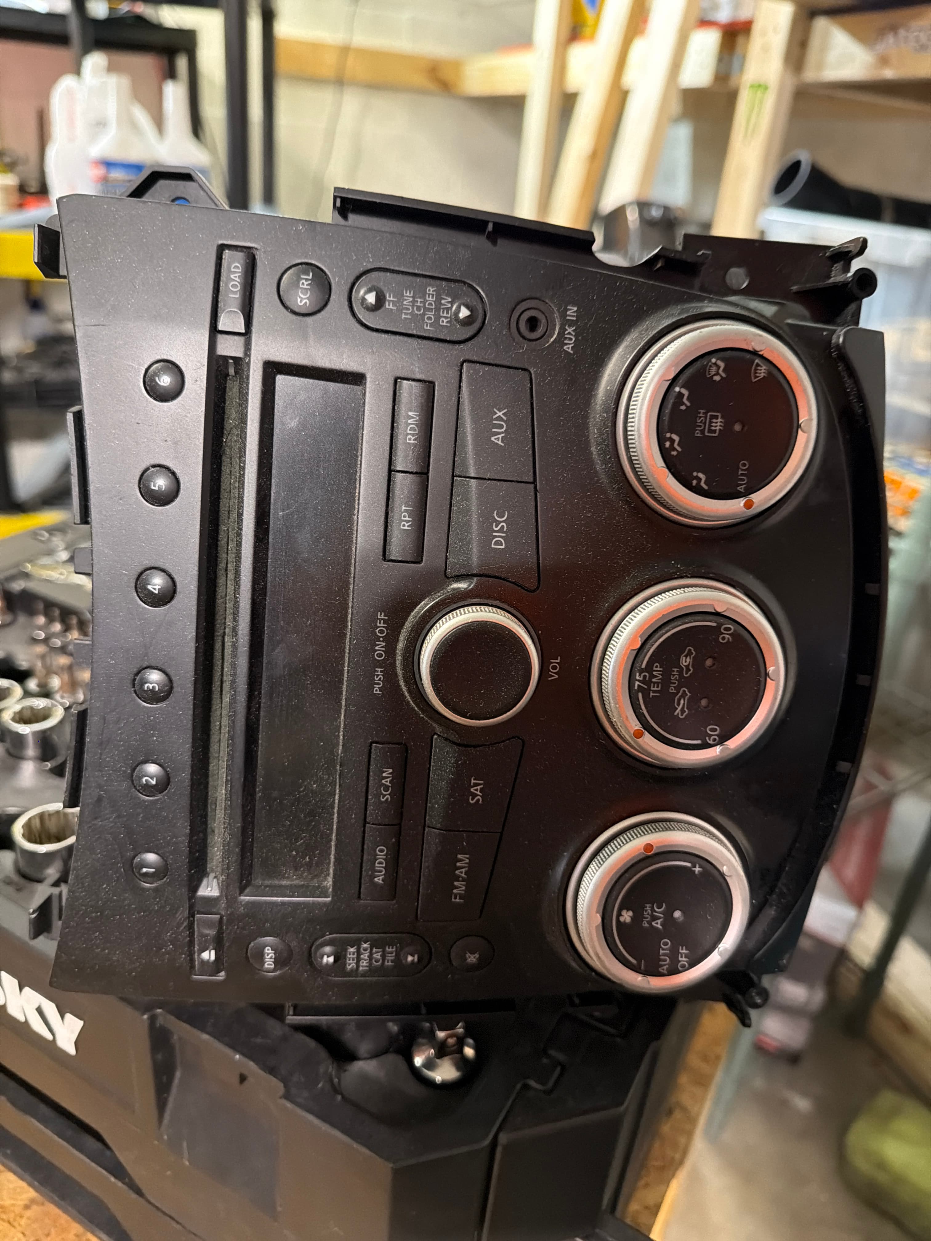 Nissan 350z / Z33 OEM combo head unit + auto climate control panel (factory pull) — photo 1 of 1