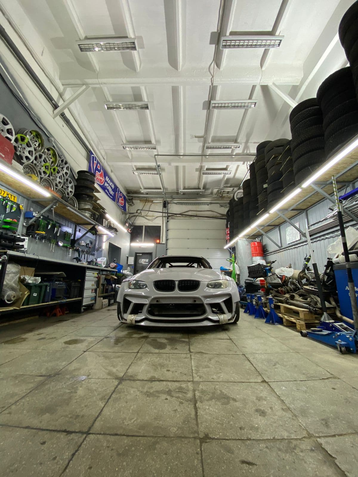 BMW E46 wide body drift build — серебро, кастомный обвес под M3/CSL стиль, готов к трассе
